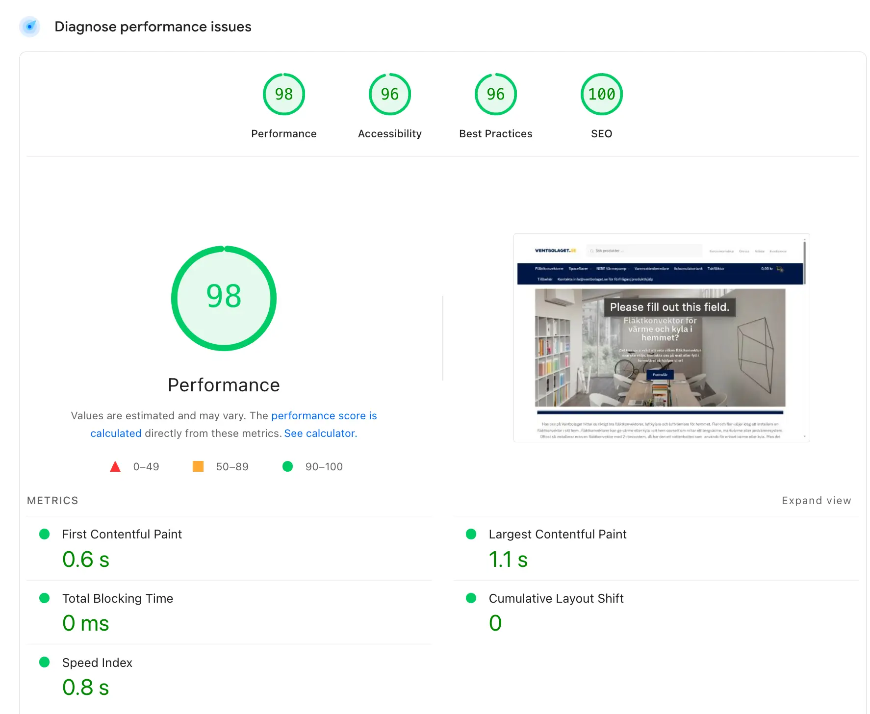 Website Speed Optimization